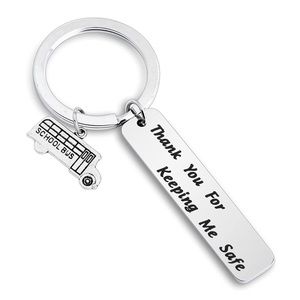 Drive Safe Keychain Bus Driver Keychain Thank You